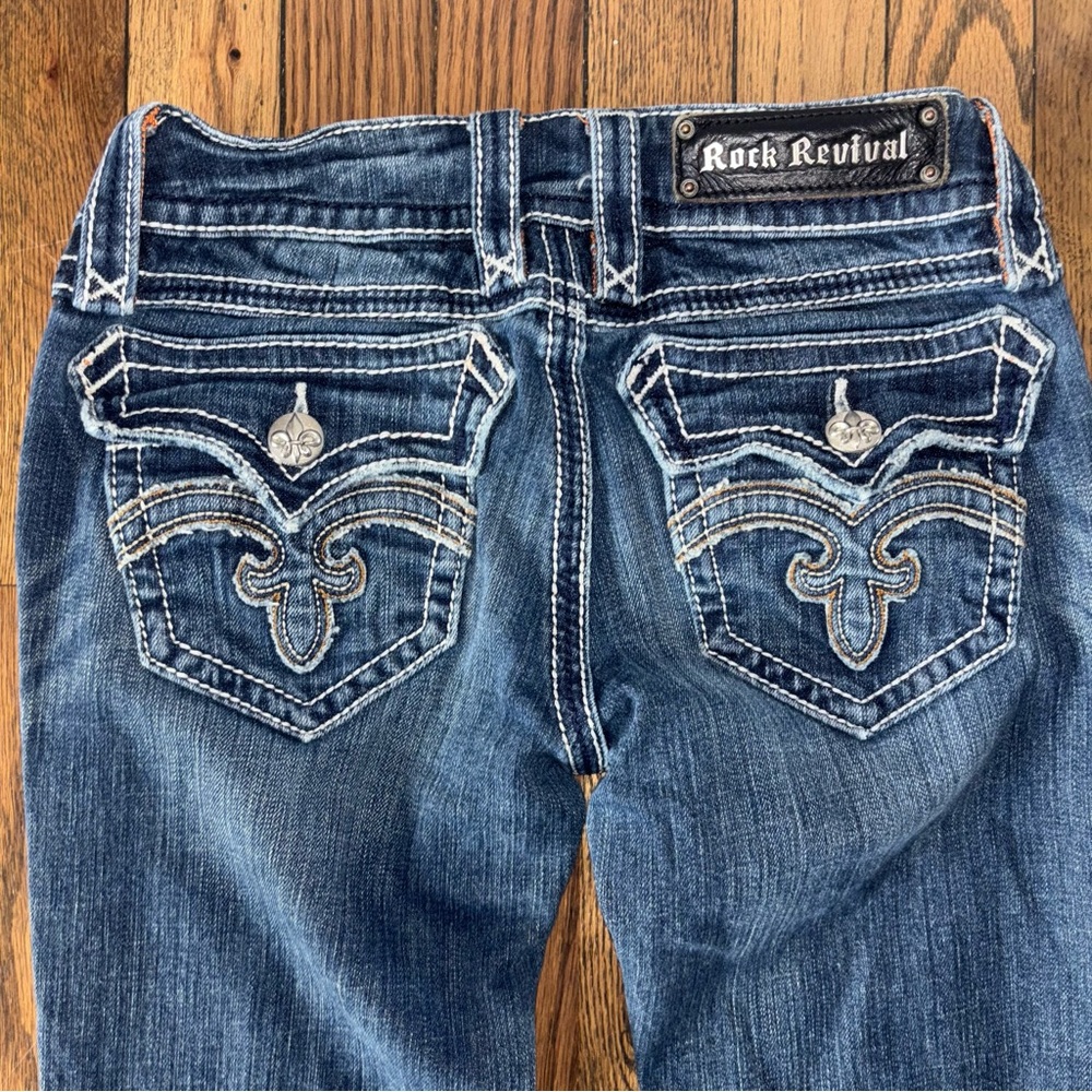 Rock Revival Women’s Denim Debbie Straight Designed in USA 98%Cotton Size 26
